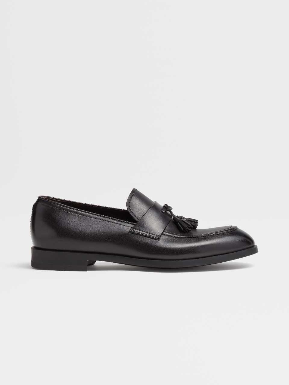 黑色手工抛光皮革 Siena Flex 休闲鞋